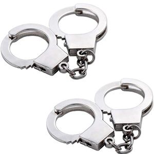 2 Pcs Mini Handcuffs Metal